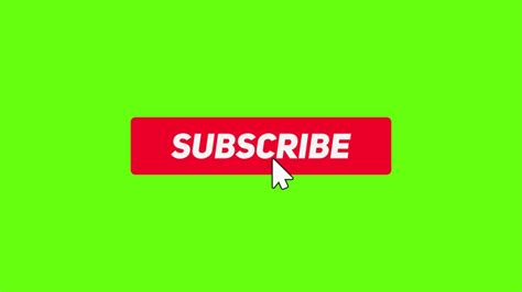 Green Screen Subscribe Buttonmouse Click With Sound Youtube