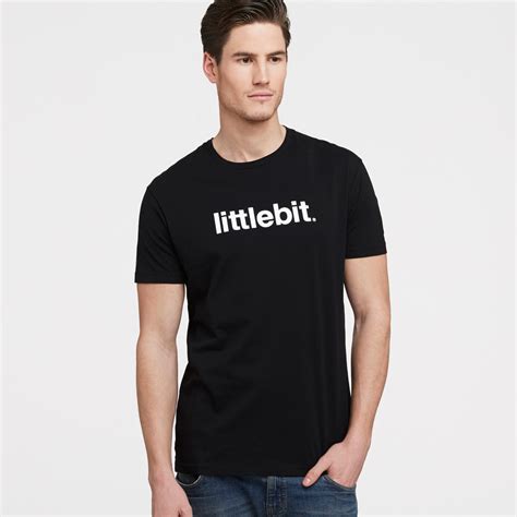 Mens Black T Shirts Mens Littlebit Logo Crew Neck Tee Littlebit