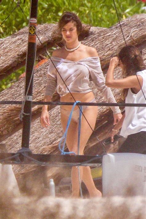 + body measurements & other facts. ALESSANDRA AMBROSIO at a Photoshoot on the Beach in Mexico ...
