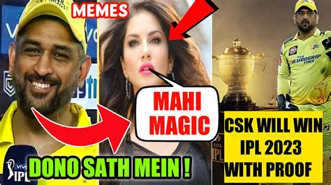 CSK In Final Dhoni And Sunny Leone Together Trending Csk Vs GT