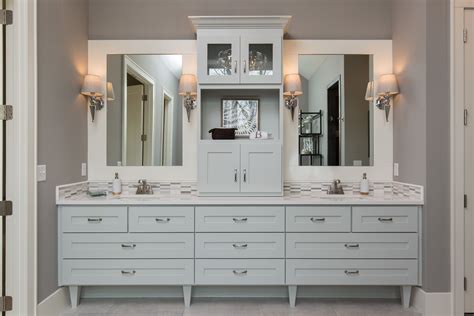 This series will show you how i upcycled legs from a salvage shop and used them to build a diy bathroom vanity, about 60 long, for my master bathroom. Master Bathroom Double Vanities | Bathroom design small ...