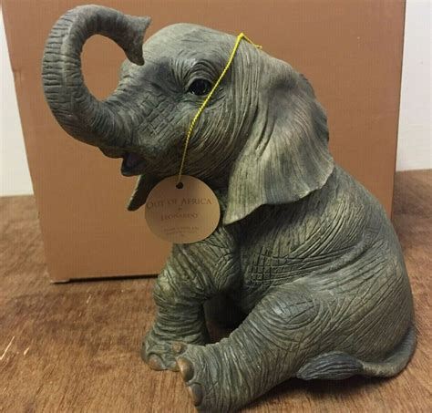 Out Of Africa Sitting Baby Elephant Ornament Figurine Lp10183 By