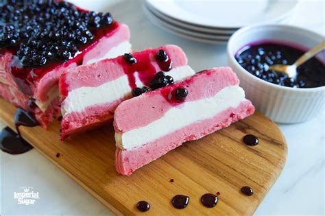 Red White And Blueberry Ice Cream Cake Dixie Crystals