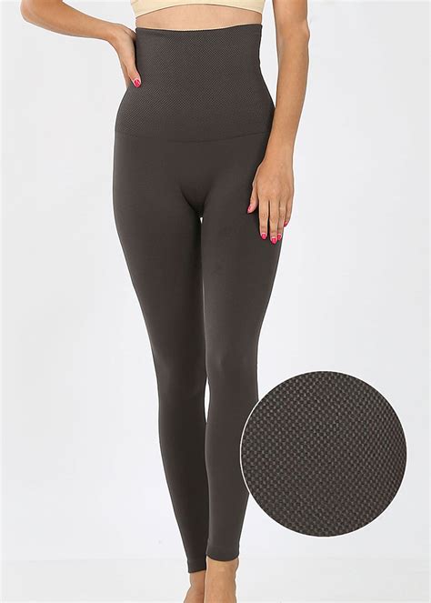 moda xpress womens skinny leggings super high waisted tummy control grey leggings 10258f