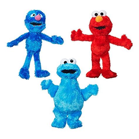 Sesame Street Plush Bundle Featuring Elmo Cookie Monster And Grover Ages 12 Months And Up