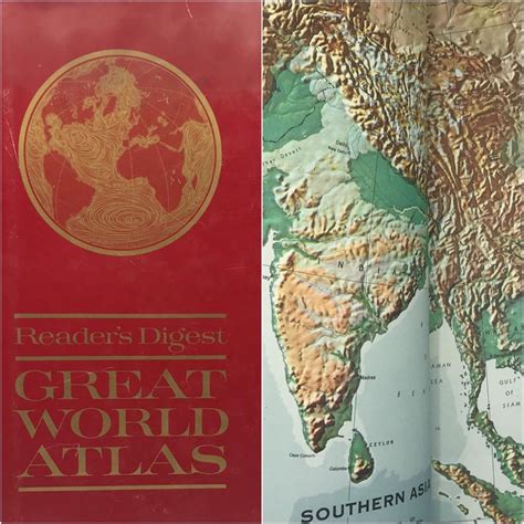 Vintage 1960s Atlas Book Readers Digest Great World Etsy In 2020