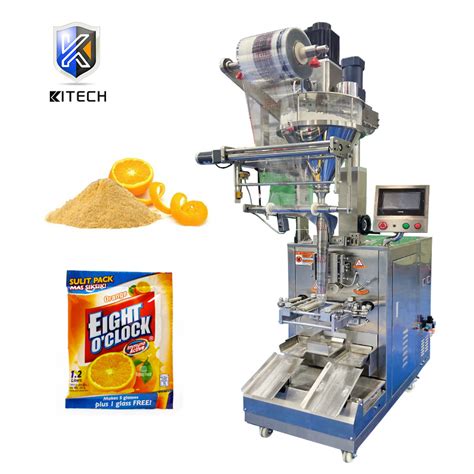 Kitech Automatic Vertical Packing Equipment Food Orange Powder Sachet Form Fill Seal Wrapping