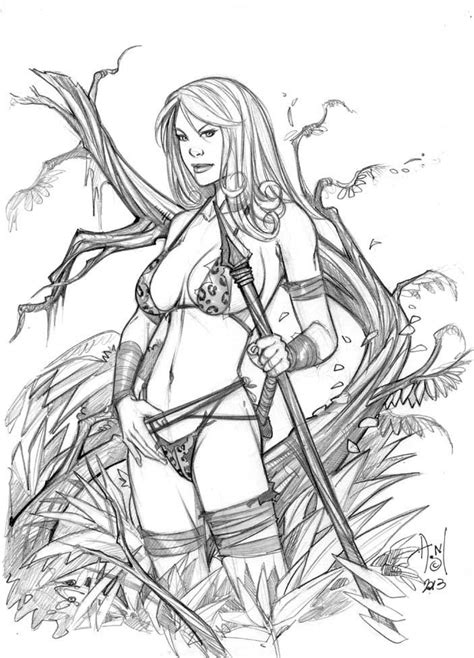 Female superhero coloring pages can be grabbed for free. Pin by 13ATH on Shanna Jungle Girl in 2020 | Superhero ...