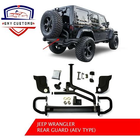 jeep wrangler rubicon aev rear bumper  tire carrier car parts
