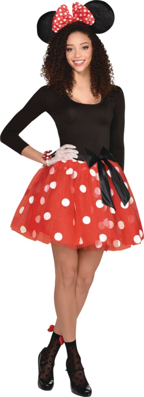 adult disney minnie mouse tutu tulle polka dot skirt red white l wearable costume accessory