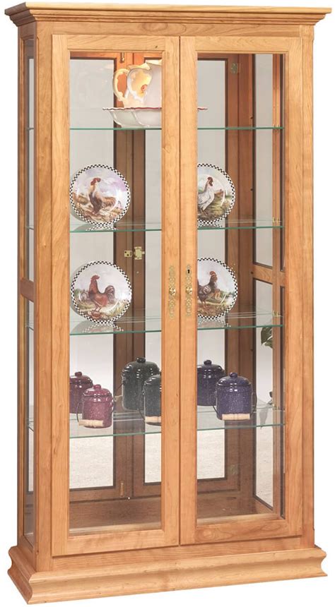 Country Living Oak Curio Cabinet Countryside Amish Furniture