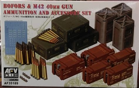 Afv Club 135 Bofors And M42 40mm Gun Ammunition And Accessory Set Afv Hobby