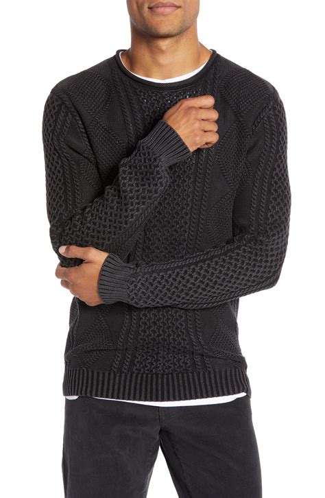 Lyst - Nordstrom 1901 Fisherman Sweater in Black for Men