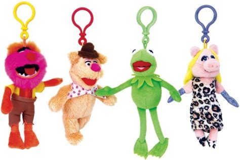 Muppets Keyrings Set Of 4 Kermit Miss Piggy Fozzie And Animal