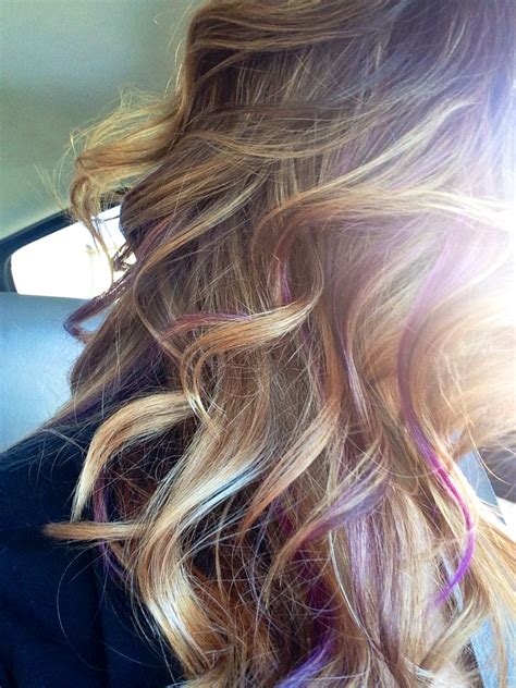 Opt for a short pixie cut and a mahogany color. Ombre with purple peekaboo | Peekaboo hair, Hair styles ...