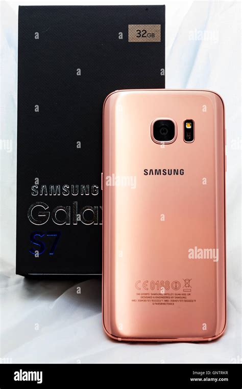 Rose Gold Colored Samsung Galaxy S7 Mobile Phone Stock Photo Alamy