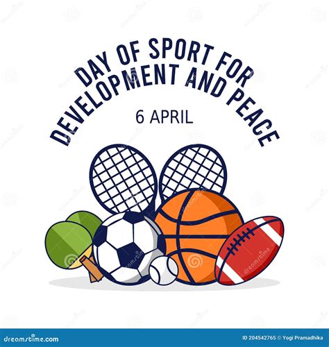 Dia Do Esporte Para O Desenvolvimento E A Ilustração Do Vetor Da Paz