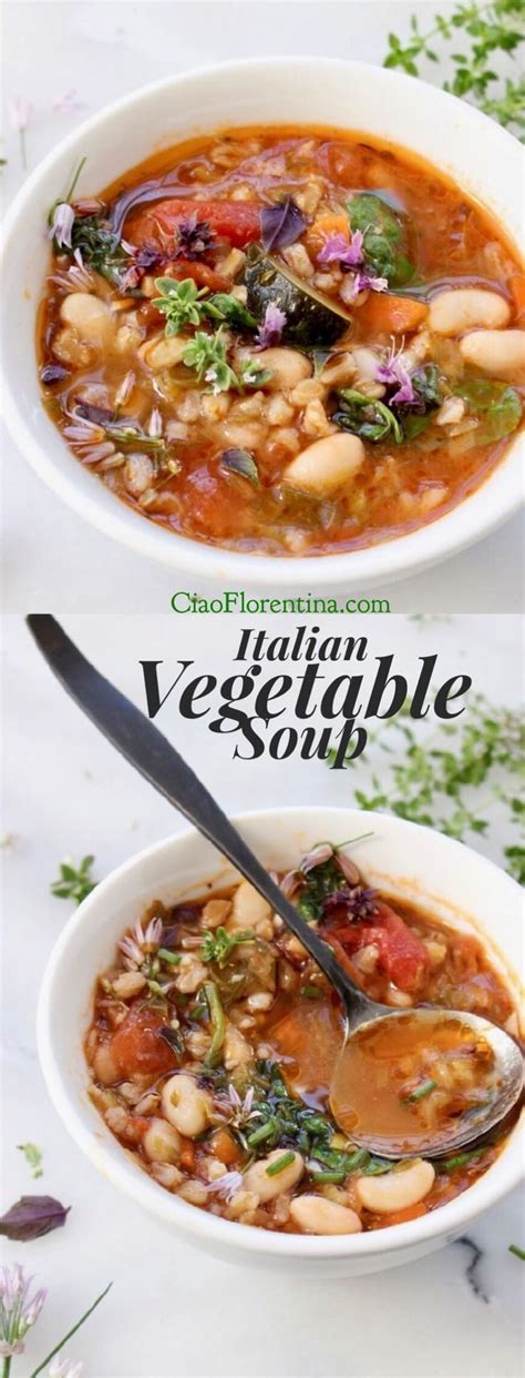 Easy Italian Vegetable Soup Recipe With Farro Cannellini Beans