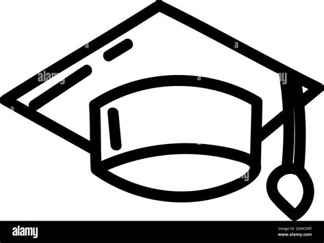 White Graduation Cap Illustration Vector On White Background Stock