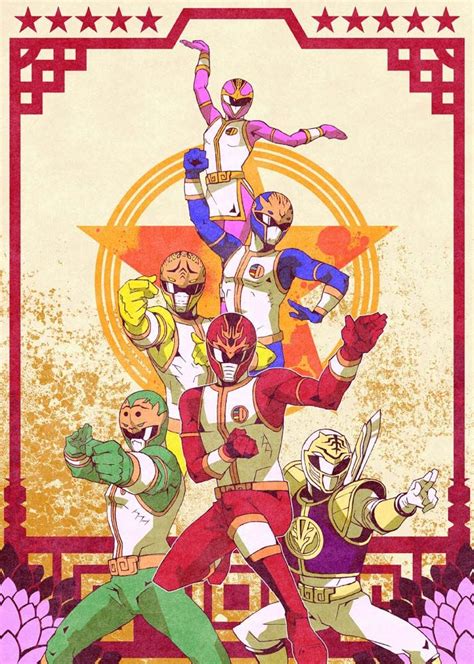 Dairanger Pose Power Rangers Poster Power Rangers Fan Art Power