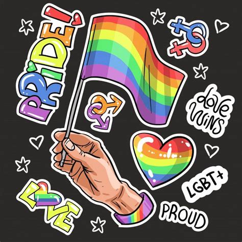 Pride Premium Vector Freepik Vector Lgbt Sticker Lgbt Pride Art Rainbow Lgbt