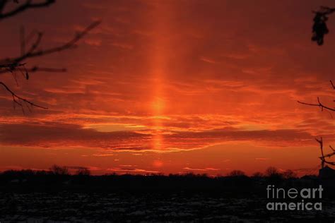 Sunset Pillar Of Light Photograph By Teresa Mcgill Pixels