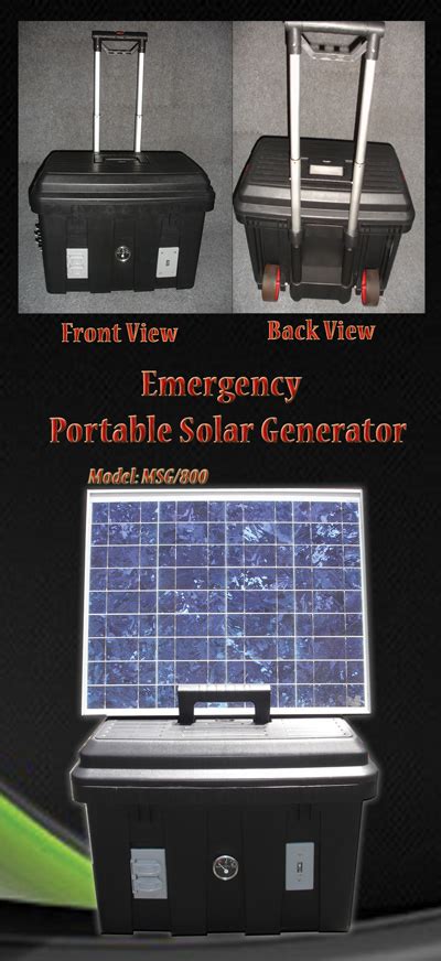 Emergency Portable Solar Generator For Home Condo Camping Or Business