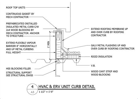 Free Cad Details Hvac And Erv Unit Curb Detail Cad Design Free Cad