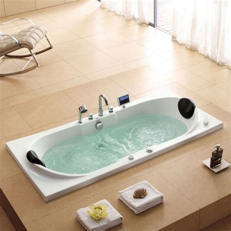 This newly designed 2 person model indoor hot tub will add a modern look to any bathroom! two person bath tub - Two Person Bathtubs For A Romantic ...