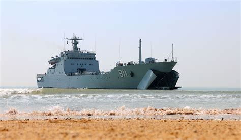 Tank Landing Ships Conduct Landing Operations Ministry Of National