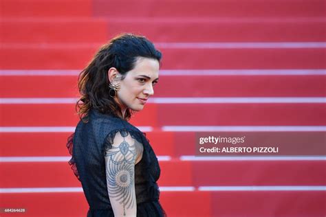 Italian Actress Asia Argento Poses As She Arrives On May 17 2017 For