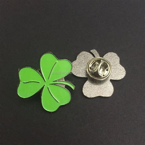Green Leaf Eco Friendly Clothes Decorate Metal Enamel Lapel Pins Badge