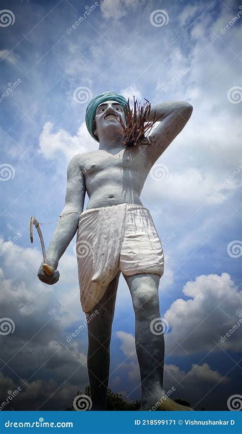 Indian Tamil Farmer Statue In Tanjore Editorial Photo Image Of