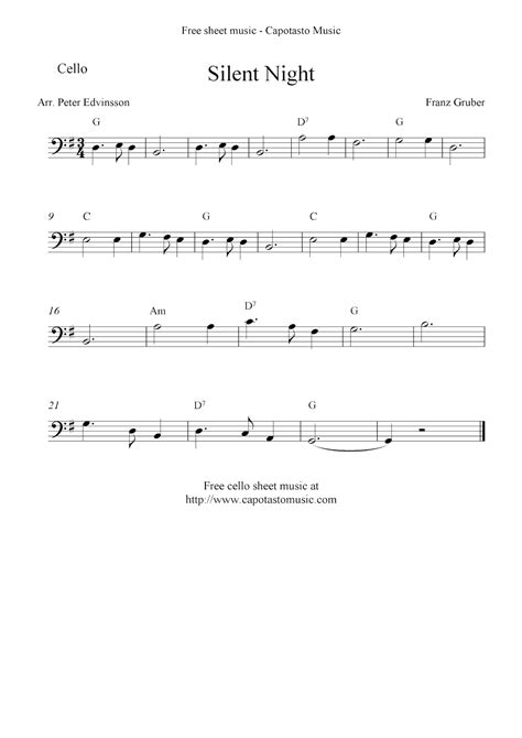 Silent Night Cello Sheet Music Hot Sex Picture