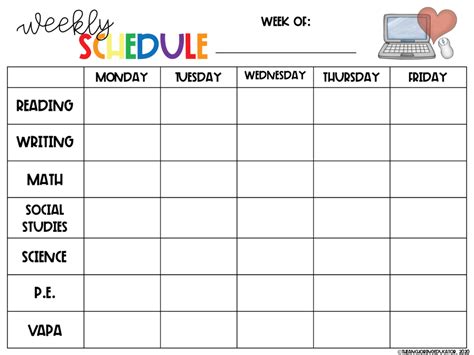 Simple Weekly Schedule Templates To Help Get You Organized
