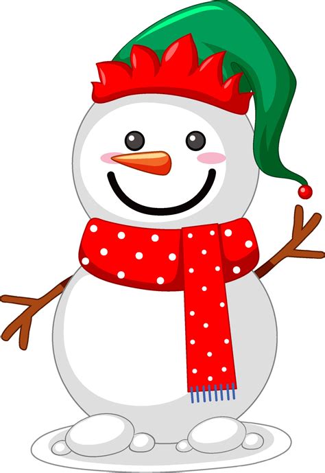 Snowman In Christmas Theme 14008119 Vector Art At Vecteezy