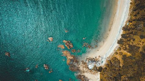 Aerial View Of Ocean Beach Hd Wallpaper Peakpx