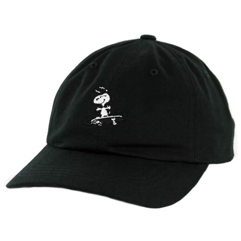 Huf X Peanuts Snoopy Sk8 6 Panel Strapback Hat Black Billion Creation