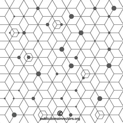 Hexagonal Shapes Pattern Public Domain Vectors
