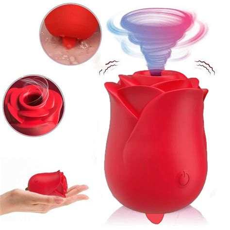 Rose Toy For Woman 2 In 1 Licking And Sucking Rose Vibrator Tongue