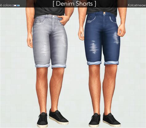 Sims 4 Denim Shorts For Men The Sims Book