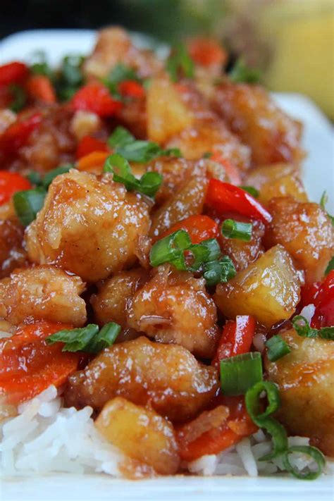 Season chicken with salt and pepper. Baked Sweet and Sour Chicken
