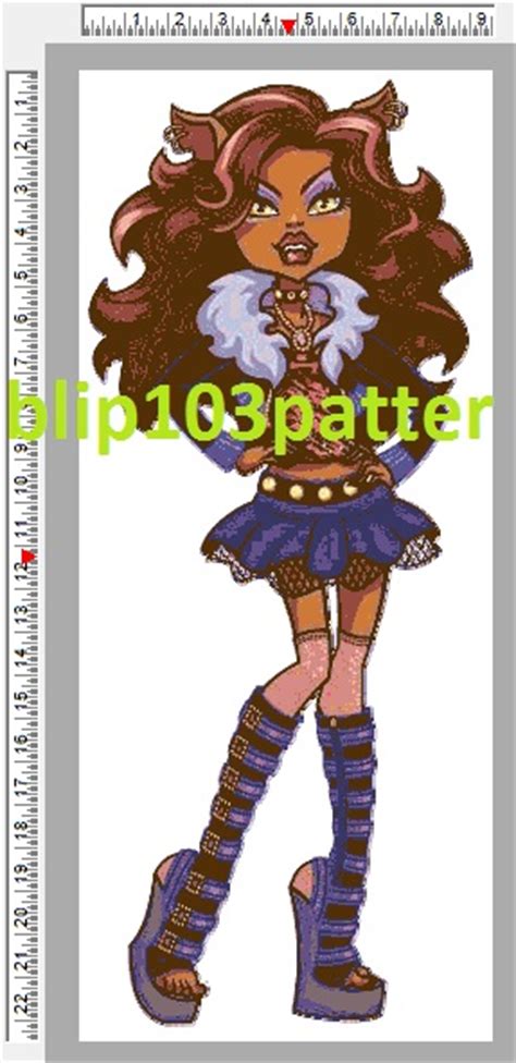 Find tons of peyote patterns as well as other bead patterns on kandipatterns.com, or create your own using our free bead pattern maker! Monster High Clawdeen Wolf Counted Cross Stitch Pattern on ...