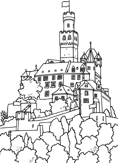 Coloriage Château fort moyenâge gratuit à imprimer  Coloriages.info