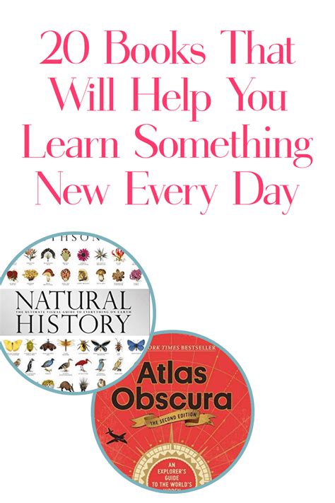20 books that will help you learn something new every day pretty