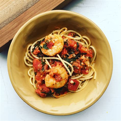 Shrimp Tomato And Spinach Pasta Choose Joy With Kati