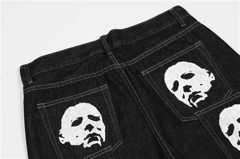 Mens Jeans Michael Myers Baggy Man Trendyol Men Skeleton Pants Y2k