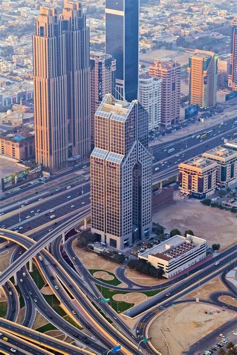 Panorama Skyscrapers Buildings Dubai City United Arab Emirates