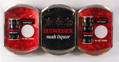 Sold Price Vintage Budweiser Malt Liquor Advertising Beer Sign May 6 0118 9 00 Am Cdt