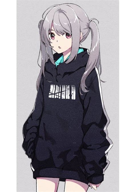 Oversized Hoodie Original Awwnime Anime Hoodie Anime Ponytail